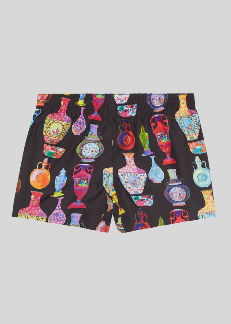 Versace Seven Vessels Print Swim Trunks μαγιό ανδρικα Πολύχρωμο | 6TVTJ0H