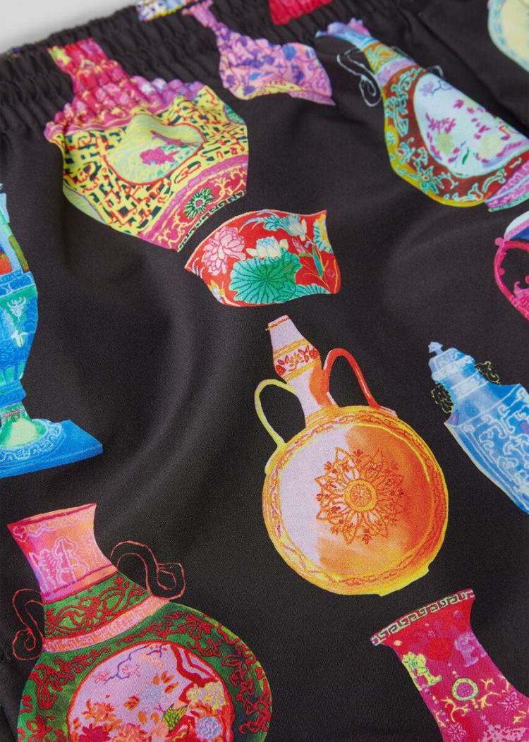 Versace Seven Vessels Print Swim Trunks μαγιό ανδρικα Πολύχρωμο | 6TVTJ0H