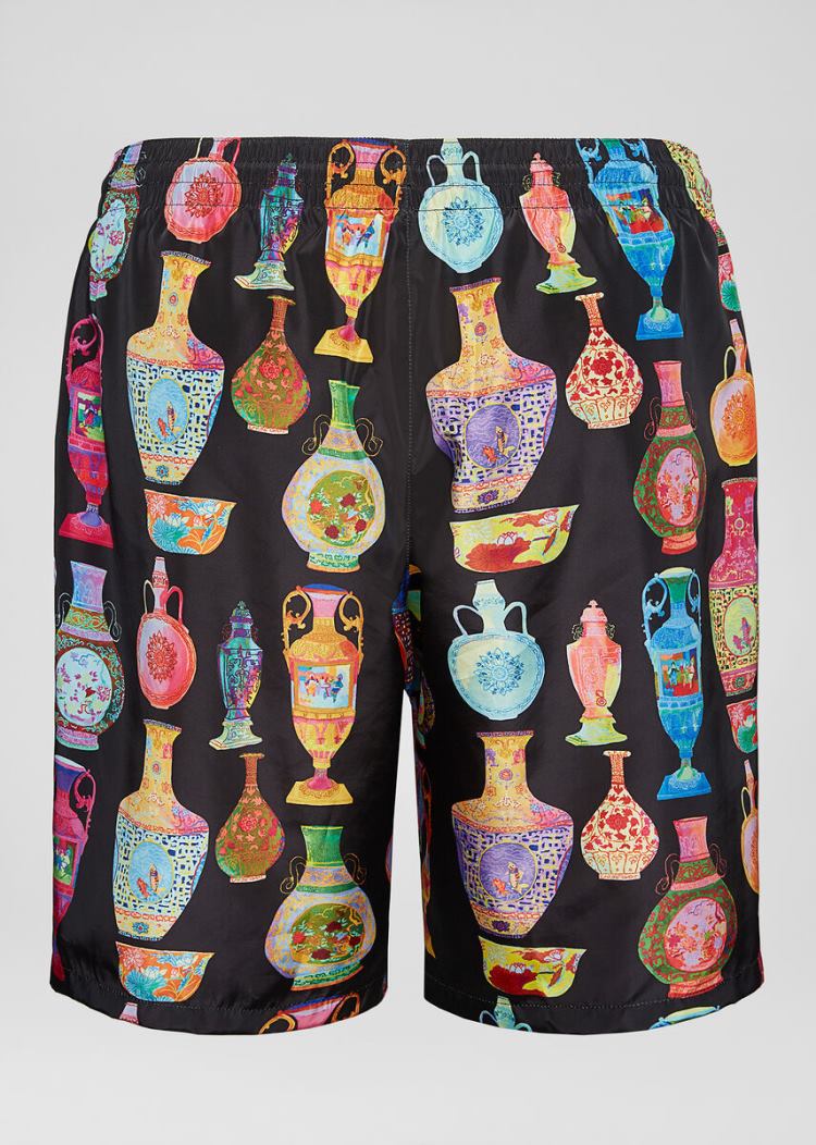 Versace Seven Vessels Print Swim Trunks μαγιό ανδρικα Πολύχρωμο | ZHC013W