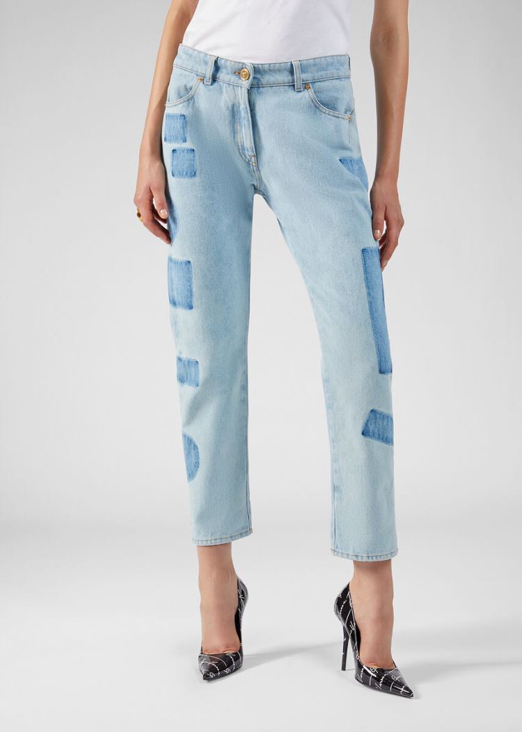 Versace Signature Jeans τζιν παντελονι γυναικεια μπλε | MFSTOIP