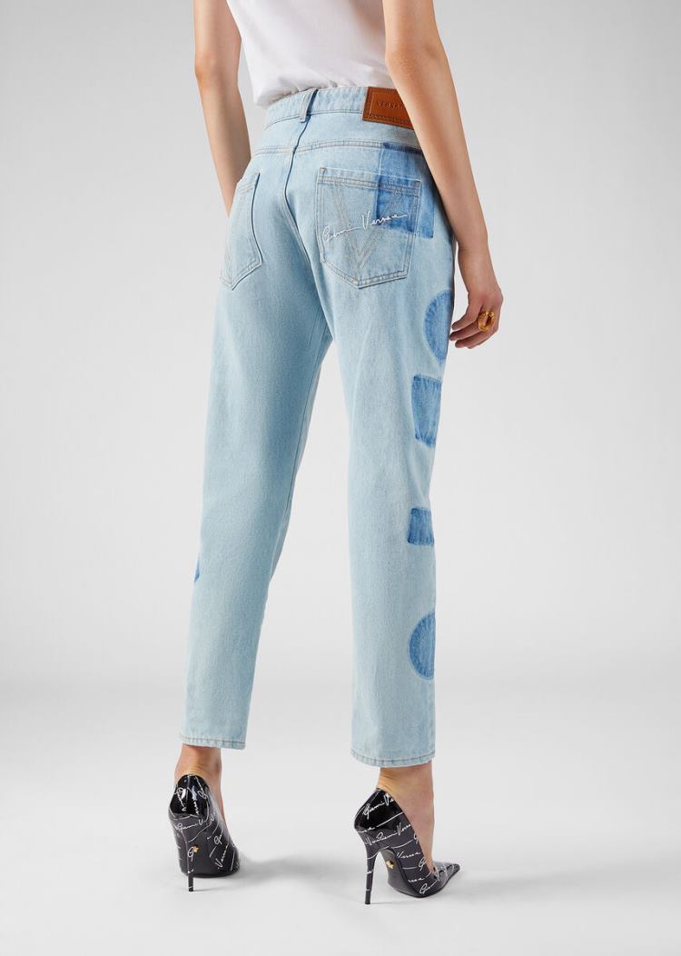 Versace Signature Jeans τζιν παντελονι γυναικεια μπλε | MFSTOIP