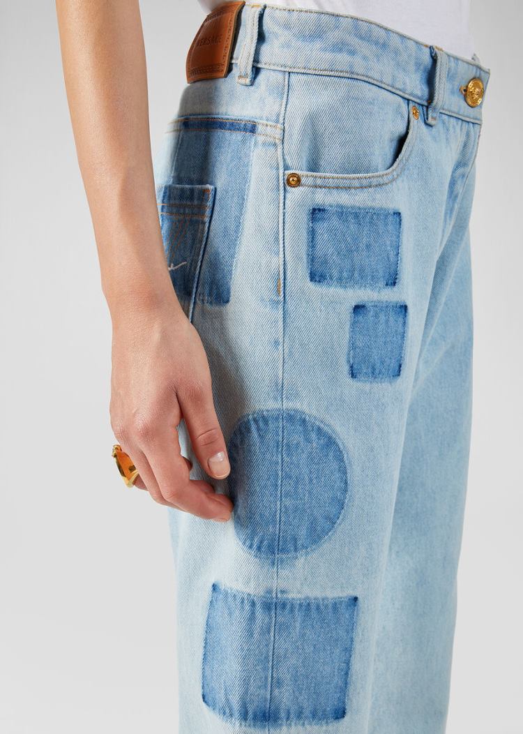 Versace Signature Jeans τζιν παντελονι γυναικεια μπλε | MFSTOIP