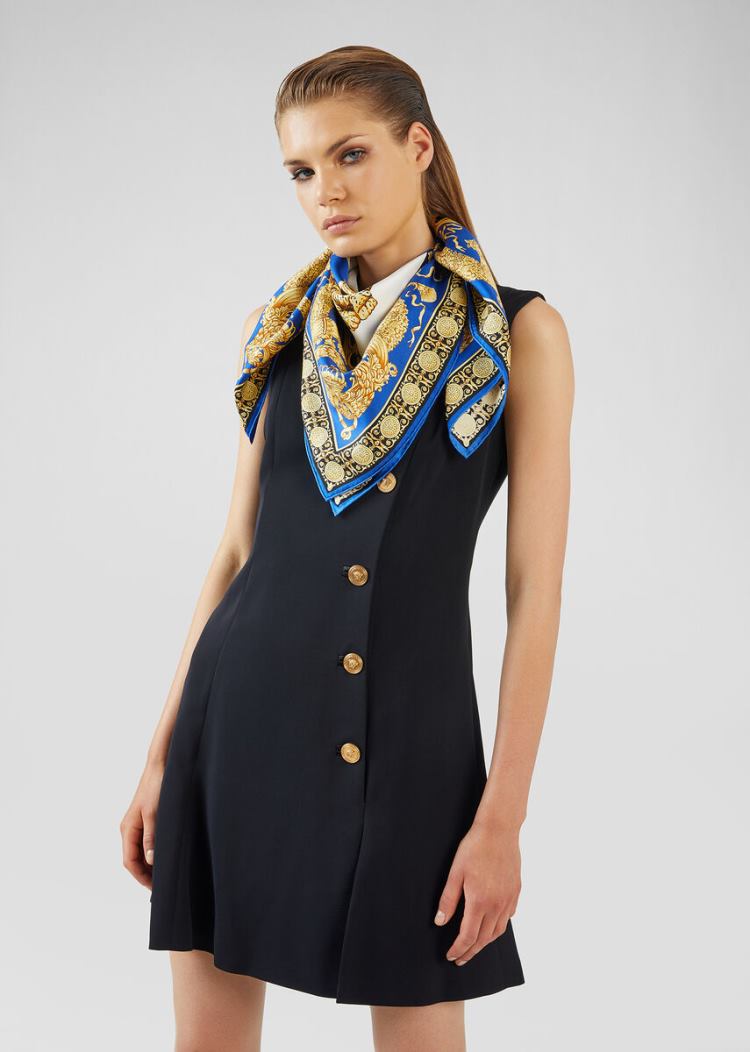 Versace Signature Pillow Talk Silk Foulard γυναικεια Πολύχρωμο | TR47P63