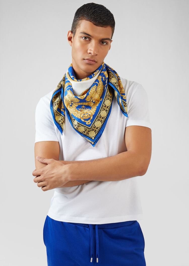 Versace Signature Pillow Talk Silk Foulard γυναικεια Πολύχρωμο | TR47P63