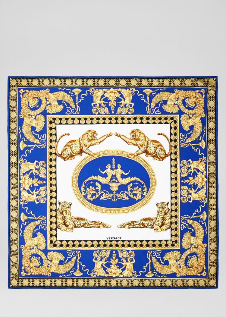 Versace Signature Pillow Talk Silk Foulard γυναικεια Πολύχρωμο | TR47P63