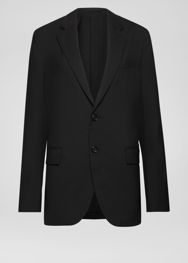 Versace Single-Breasted Blazer Μπλέιζερ ανδρικα μαυρα | D8EESPQ
