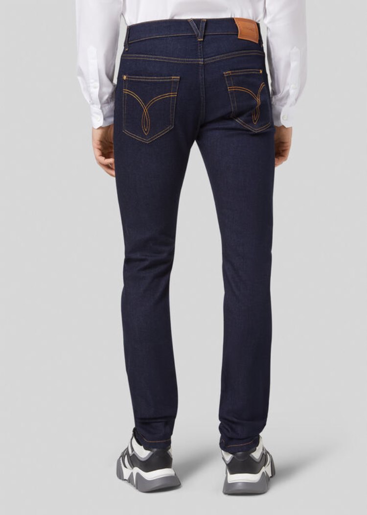 Versace Slim Fit Jeans τζιν παντελονι ανδρικα μπλε | Q08O1HM