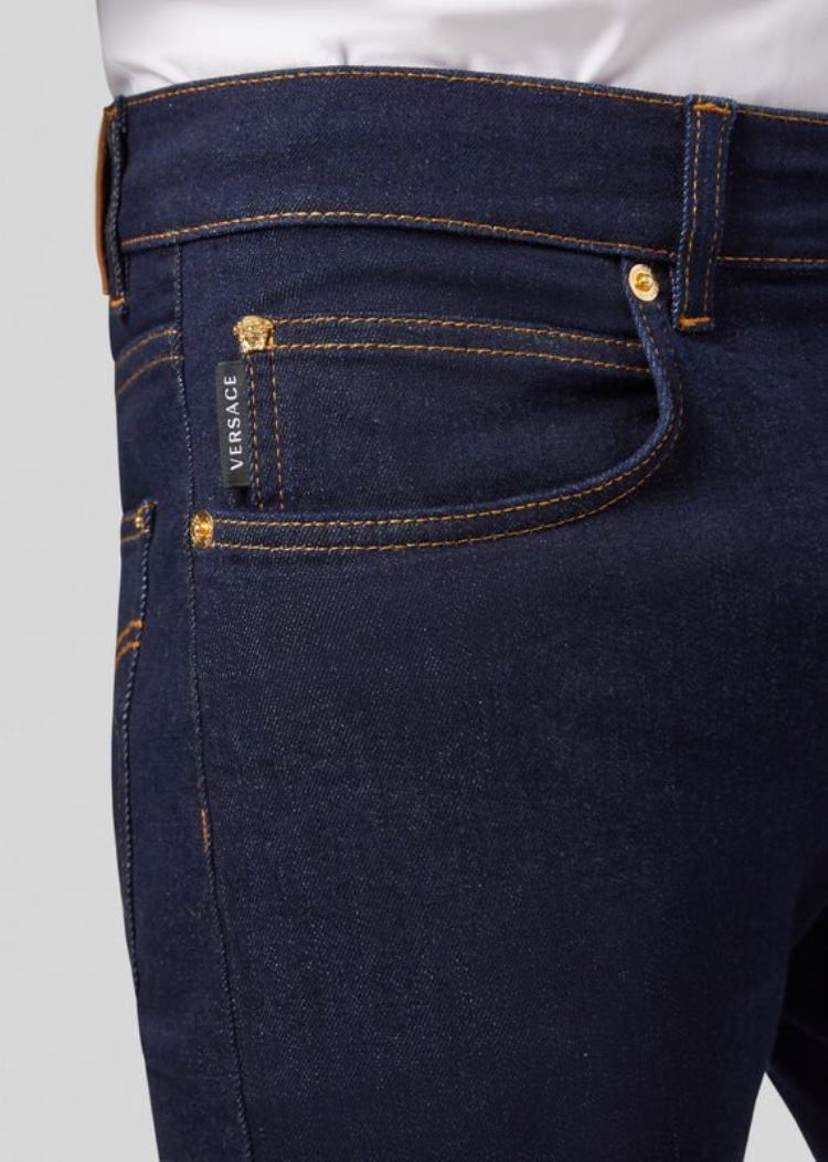 Versace Slim Fit Jeans τζιν παντελονι ανδρικα μπλε | Q08O1HM
