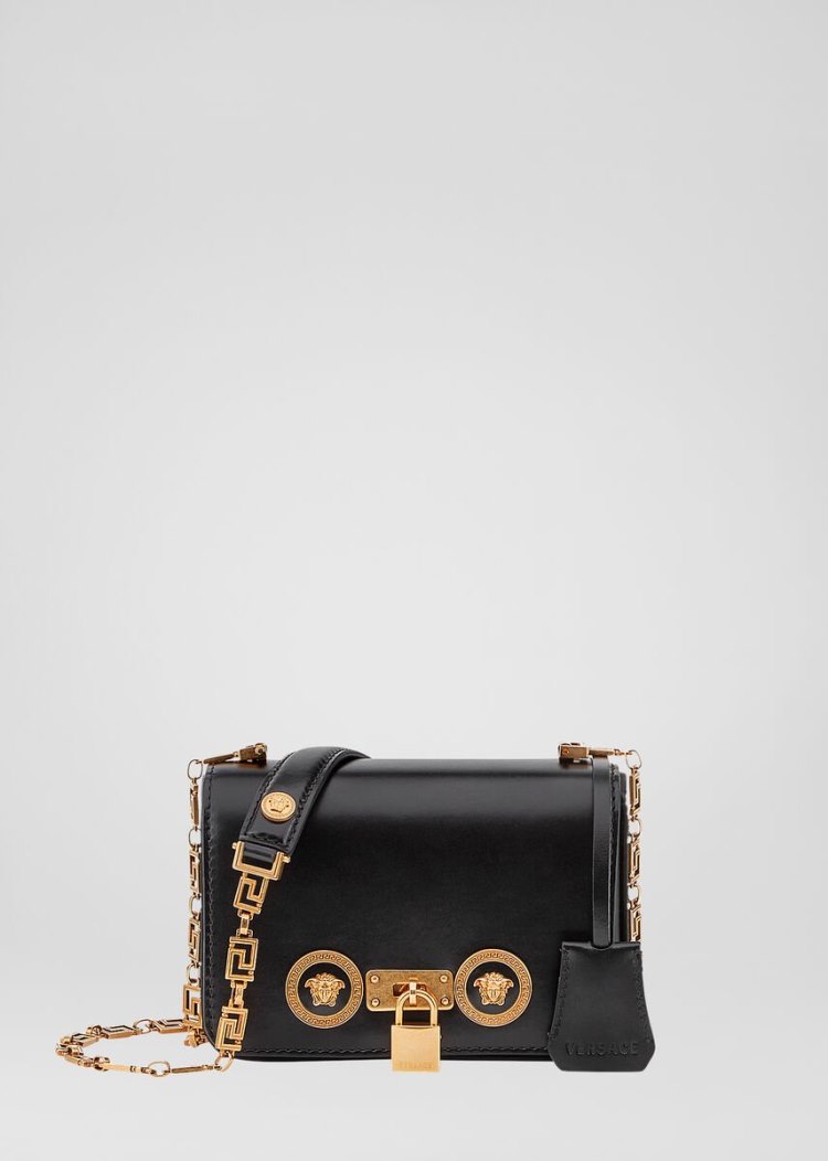 Versace Small Icon Shoulder Bag τσάντεσ ώμου γυναικεια μαυρα | BTSDT7U