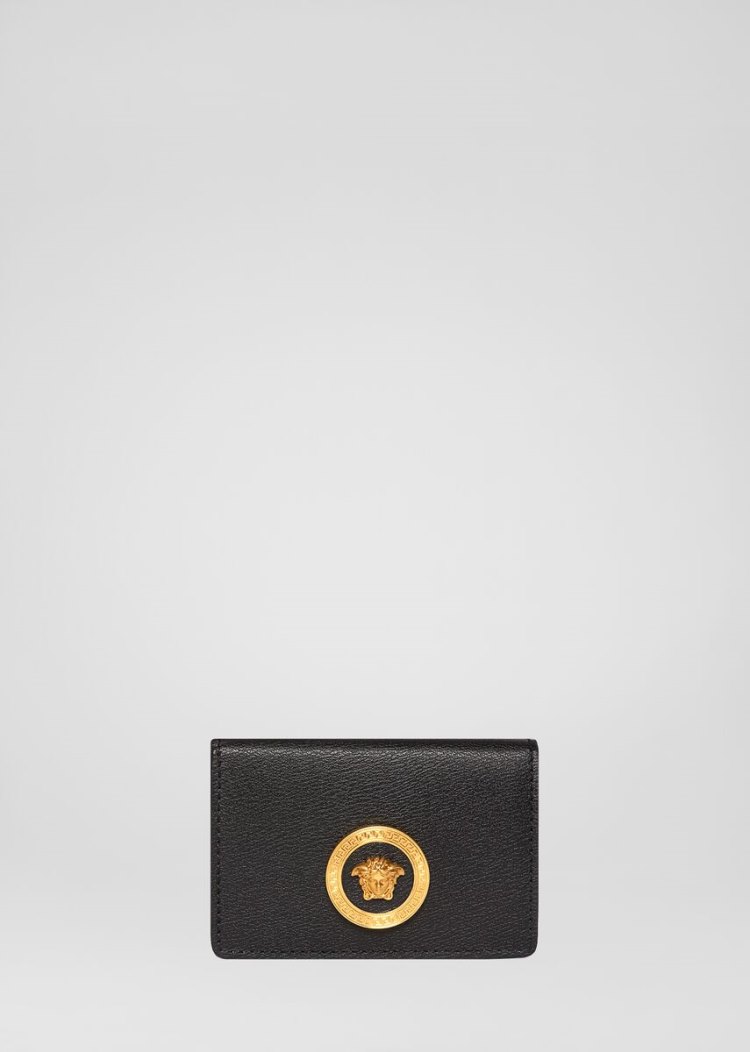 Versace Small Medusa Flap Over Wallet πορτοφολια γυναικεια μαυρα | UL5HXV9