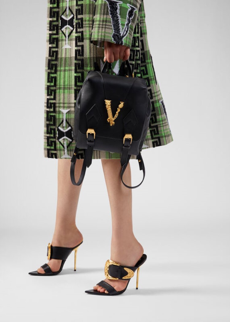 Versace Small Virtus Backpack σακιδια πλατησ γυναικεια μαυρα | 3G472OK