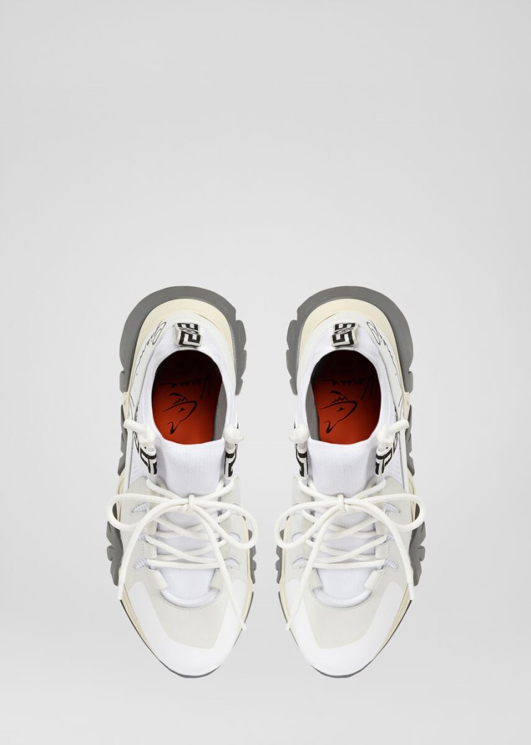 Versace Squalo Knit Trainers αθλητικα ανδρικα ασπρα μαυρα | BBTWL69
