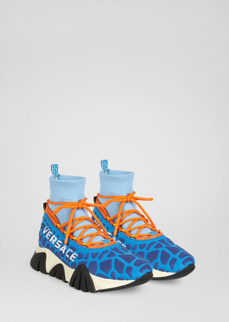 Versace Squalo Knit Trainers αθλητικα ανδρικα μπλε | DYYV2AJ