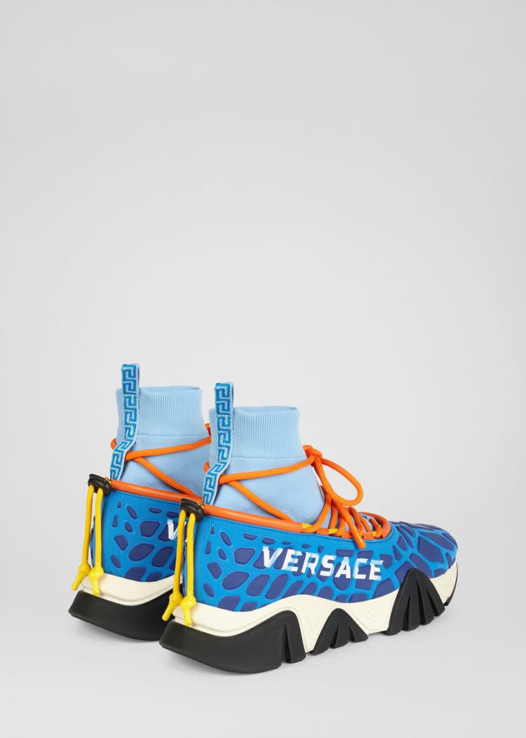 Versace Squalo Knit Trainers αθλητικα ανδρικα μπλε | DYYV2AJ