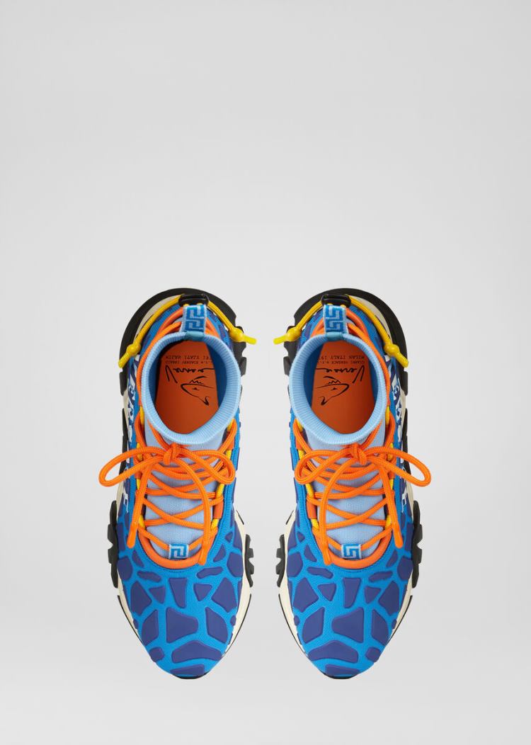 Versace Squalo Knit Trainers αθλητικα ανδρικα μπλε | DYYV2AJ