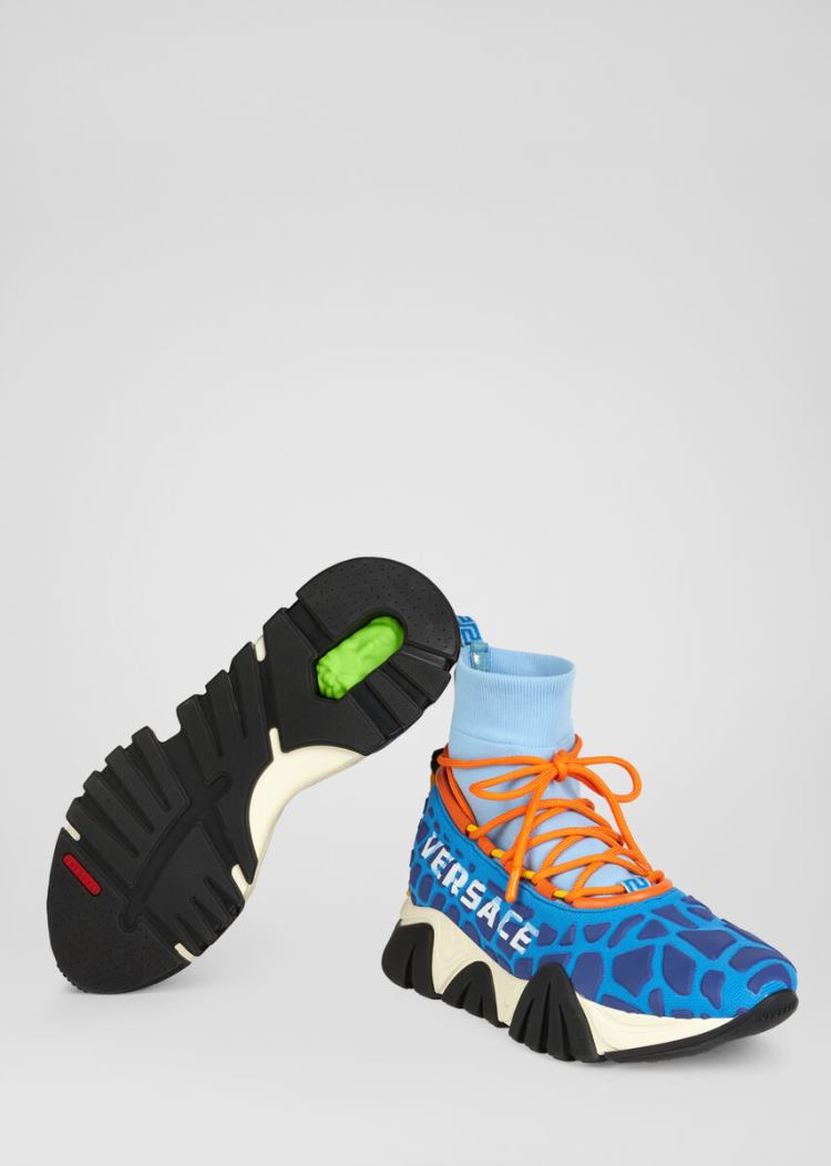 Versace Squalo Knit Trainers αθλητικα ανδρικα μπλε | DYYV2AJ