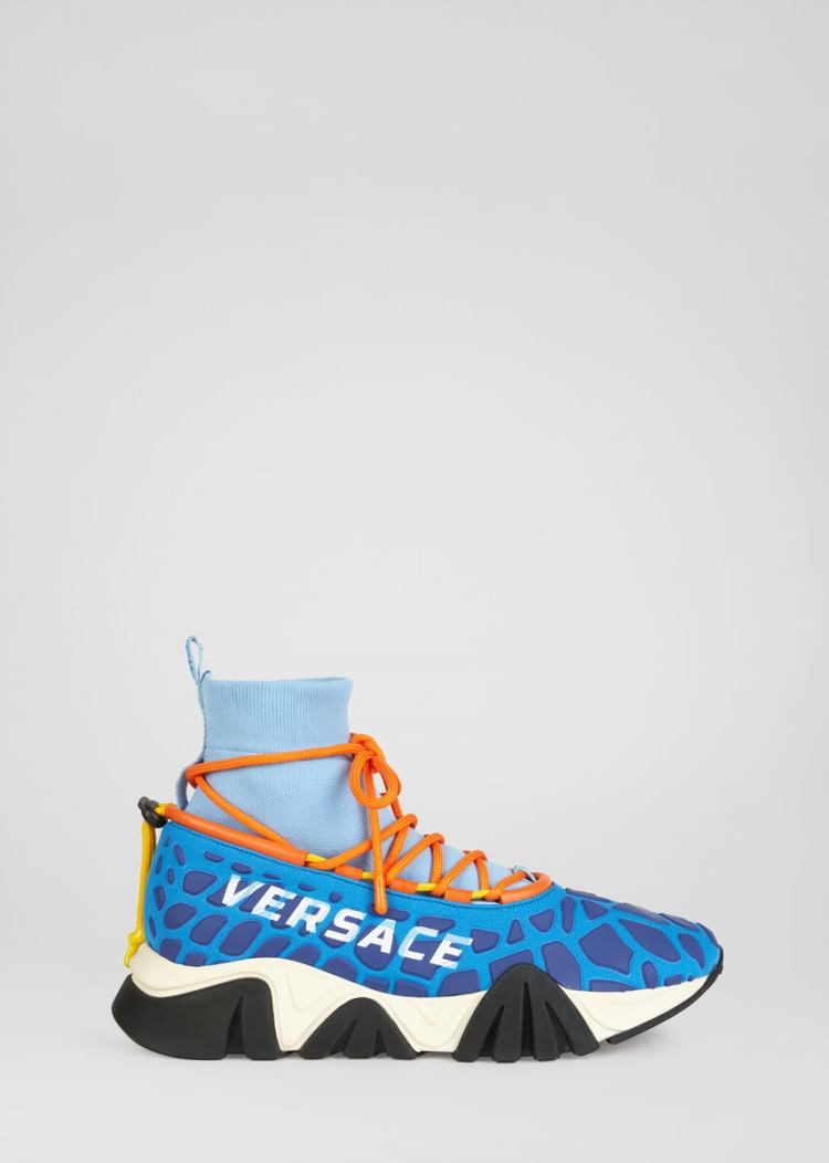 Versace Squalo Knit Trainers αθλητικα ανδρικα μπλε | DYYV2AJ
