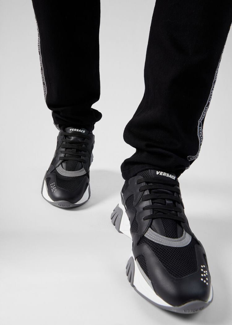 Versace Squalo Trainers αθλητικα ανδρικα μαυρα | OOTAOEK