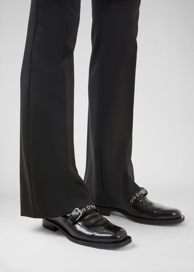 Versace Square toe δερματινα Loafers Loafers ανδρικα μαυρα | UBGVXF9