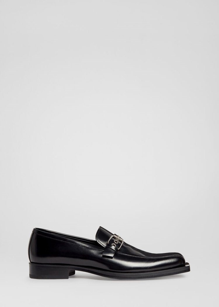 Versace Square toe δερματινα Loafers Loafers ανδρικα μαυρα | UBGVXF9
