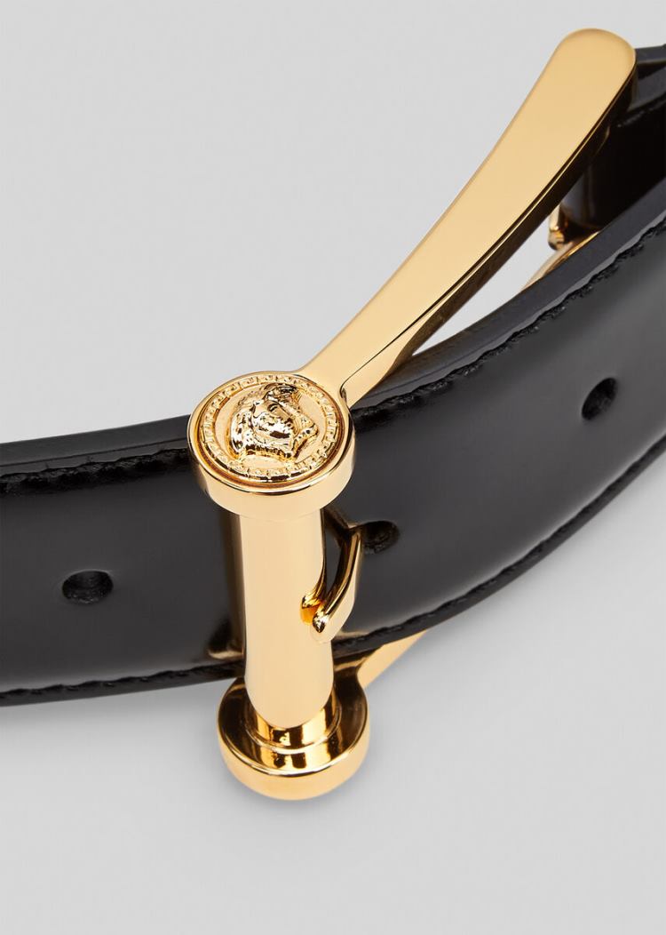 Versace Square πόρπης Belt ζωνη ανδρικα μαυρα | ZVT4REL