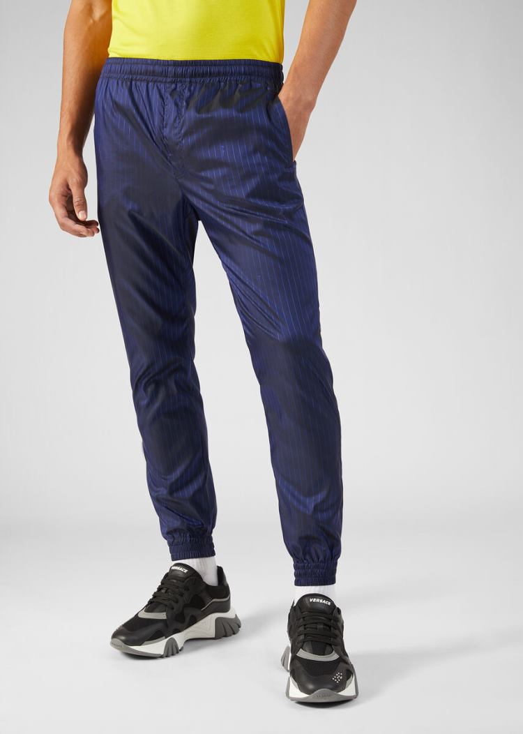 Versace Striped Trackpants παντελόνι ανδρικα μπλε | D6VYJIS