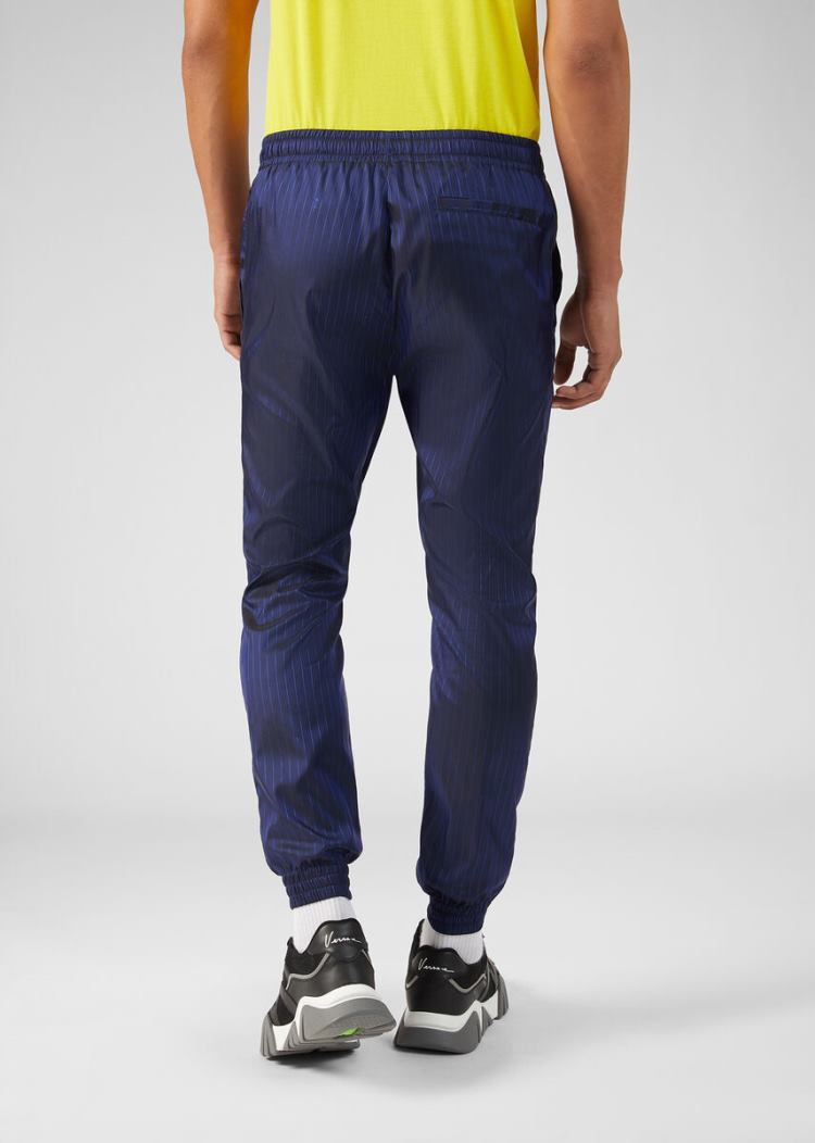 Versace Striped Trackpants παντελόνι ανδρικα μπλε | D6VYJIS