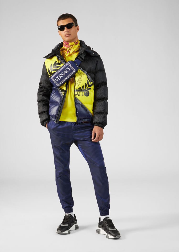 Versace Striped Trackpants παντελόνι ανδρικα μπλε | D6VYJIS