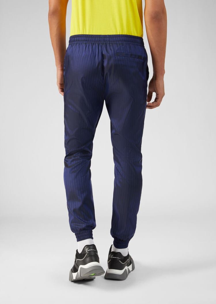 Versace Striped Trackpants παντελόνι ανδρικα μπλε | LF092IS
