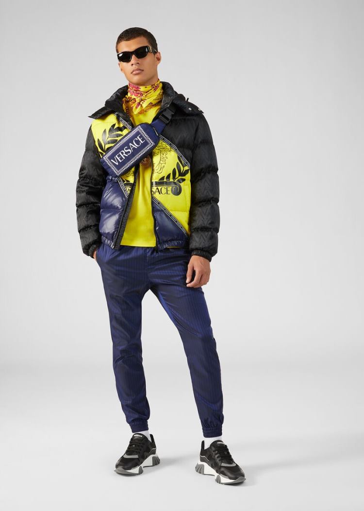 Versace Striped Trackpants παντελόνι ανδρικα μπλε | LF092IS
