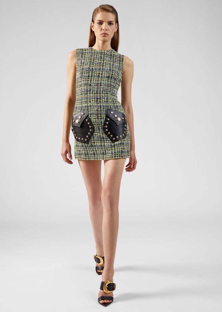 Versace Studded Tweed φορεμα φορεμα γυναικεια Πολύχρωμο | Z3H9QAD