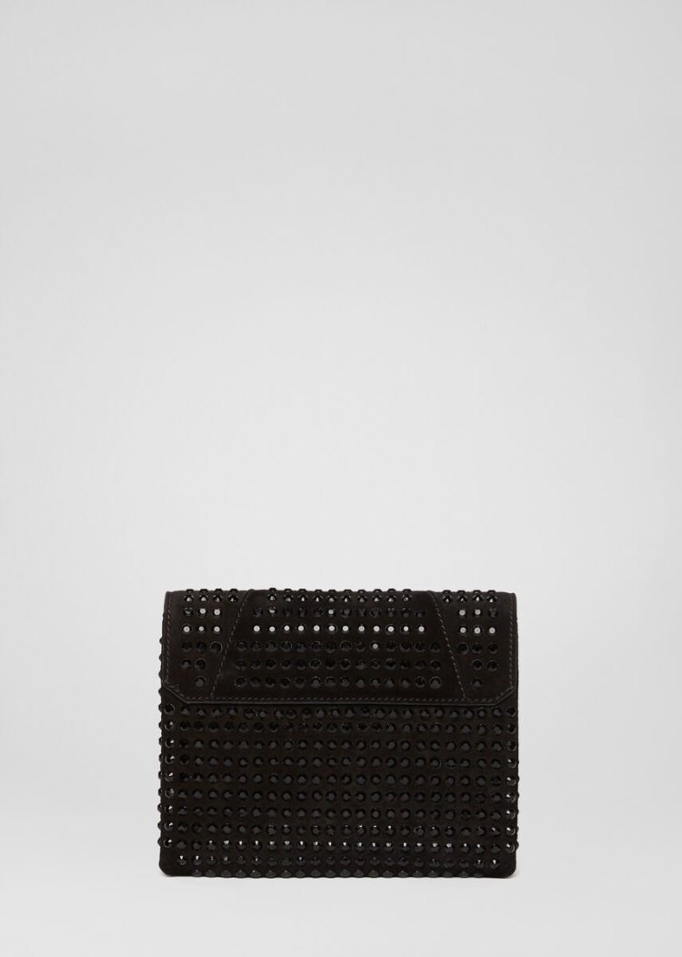 Versace Studded Virtus Clutch τσάντα clutch γυναικεια μαυρα | MI636I3