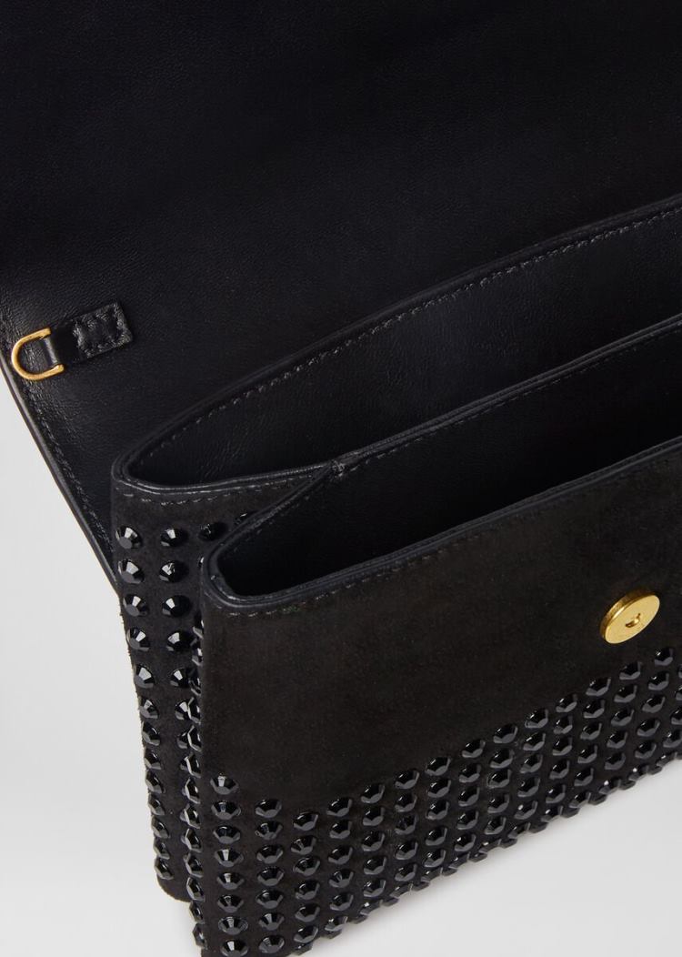 Versace Studded Virtus Clutch τσάντα clutch γυναικεια μαυρα | MI636I3