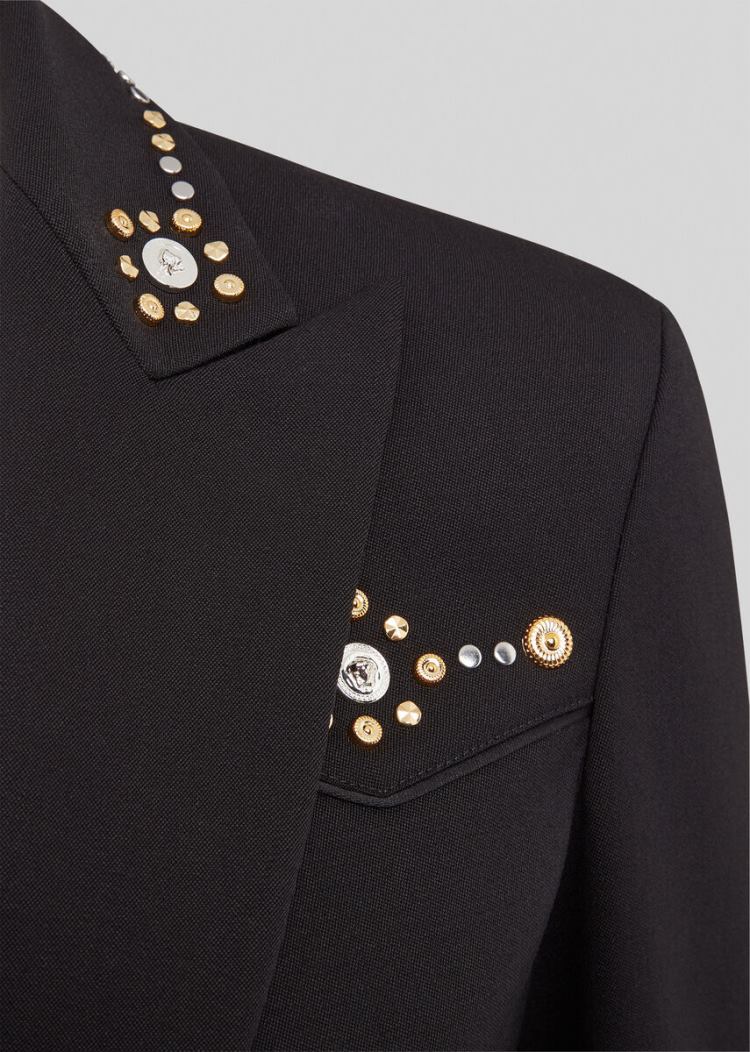 Versace Studded Wool Blazer Μπλέιζερ γυναικεια μαυρα | RM7UY5U