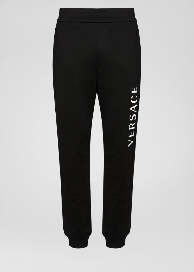 Versace Sustainable Logo Trackpants παντελόνι ανδρικα μαυρα | 3KORD69