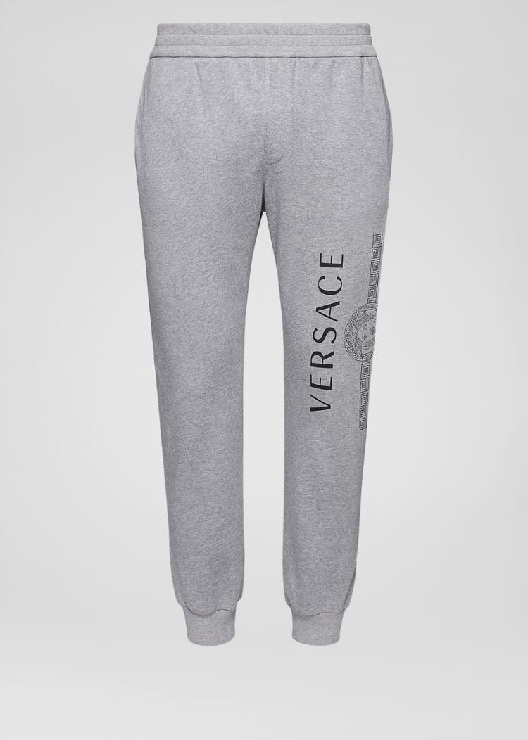 Versace Sustainable Logo Trackpants παντελόνι ανδρικα γκρι | H5TRUQH