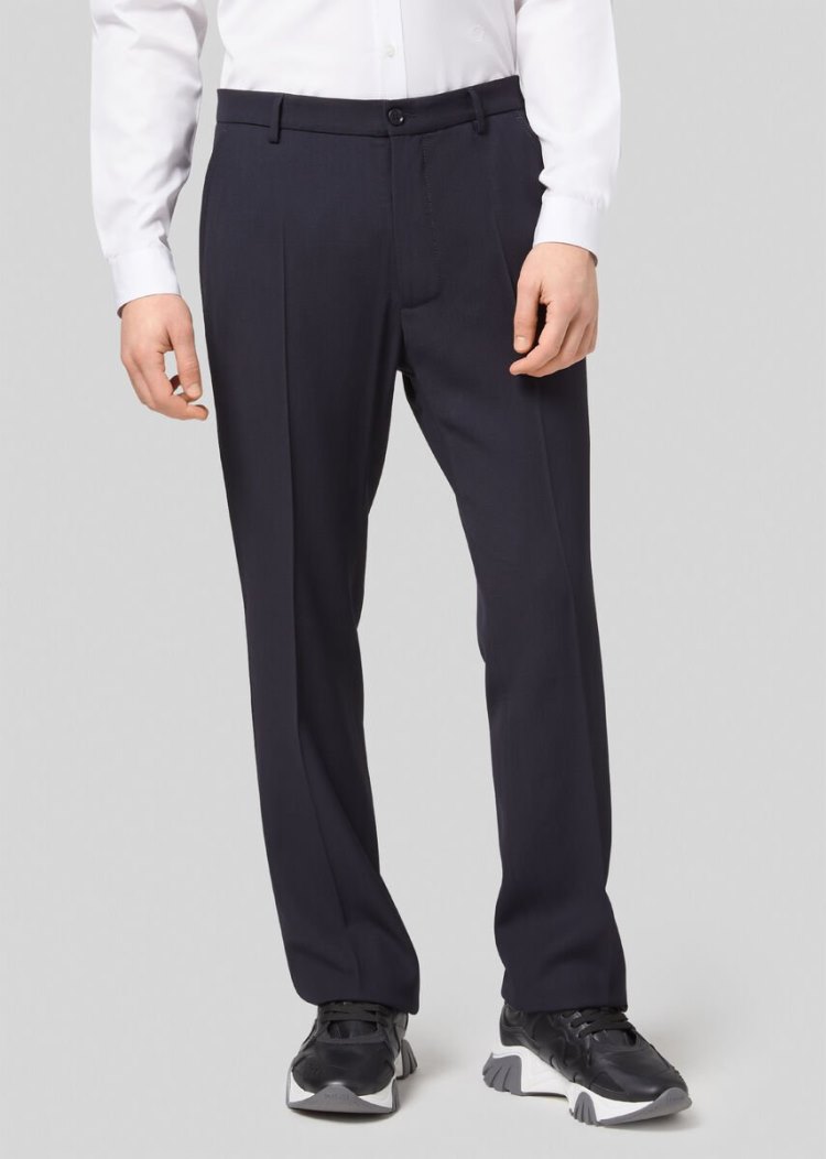 Versace Tailored Wool Trousers παντελόνι ανδρικα μπλε | TW1DH93