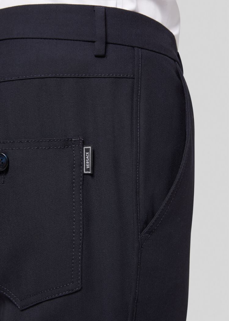 Versace Tailored Wool Trousers παντελόνι ανδρικα μπλε | TW1DH93