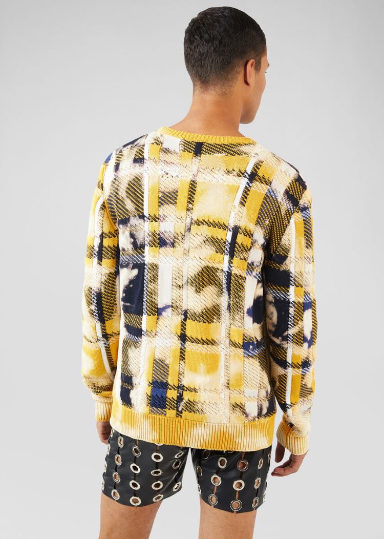 Versace Tartan Motif πουλοβερ Πουλόβερ ανδρικα Πολύχρωμο | 5MBNJQC