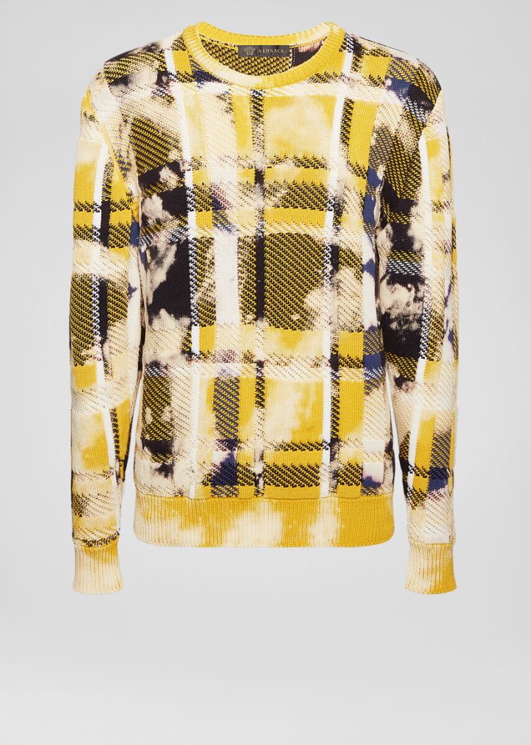 Versace Tartan Motif πουλοβερ Πουλόβερ ανδρικα Πολύχρωμο | 5MBNJQC