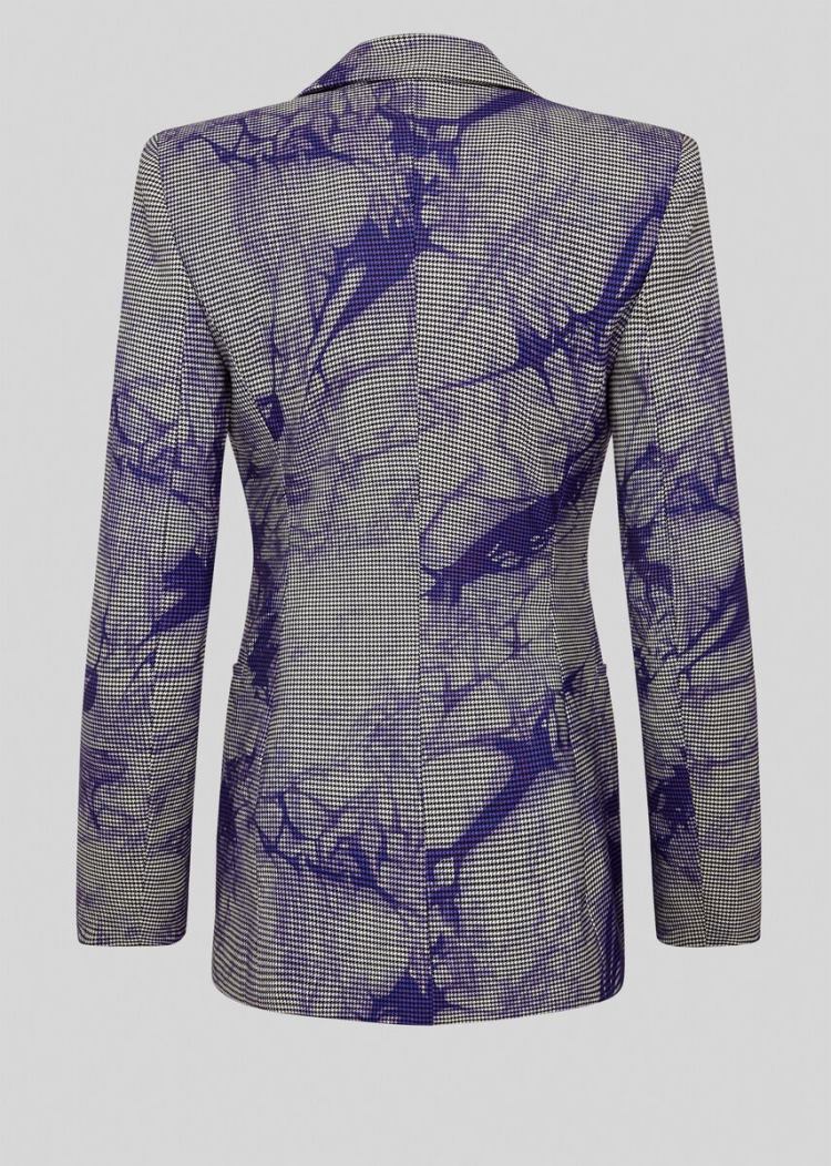 Versace Tie-Dye Houndstooth Blazer Μπλέιζερ γυναικεια μωβ | XX3DG3O