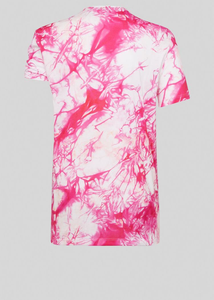 Versace Tie-Dye Medusa T Shirt μπλουζακια γυναικεια ροζ | YNB6PL3