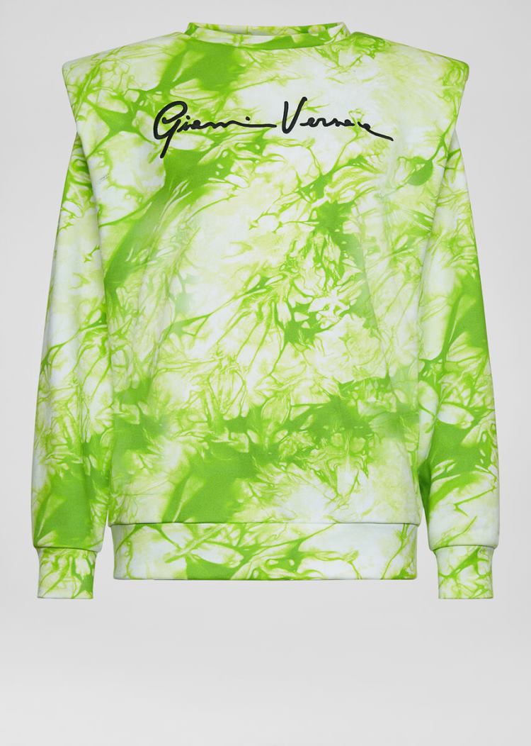 Versace Tie-Dye Print Sweatshirt Φούτερ γυναικεια πρασινο | DAVEBRF