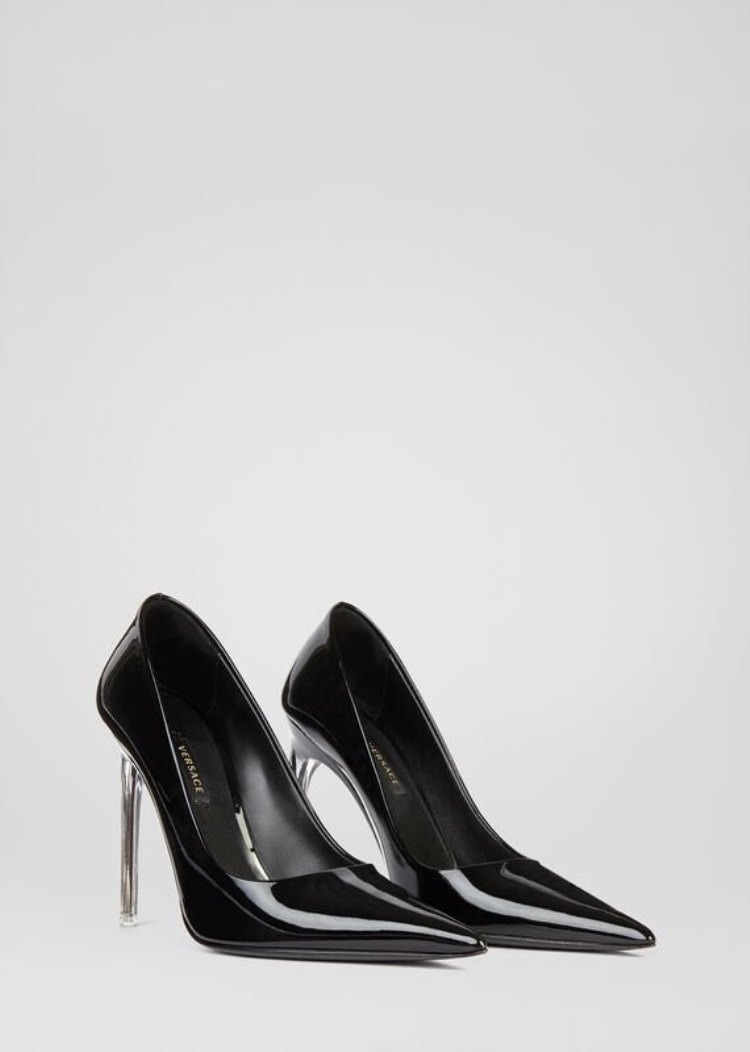 Versace Transparent Heel Pumps γοβεσ γυναικεια μαυρα | DEAGMQC