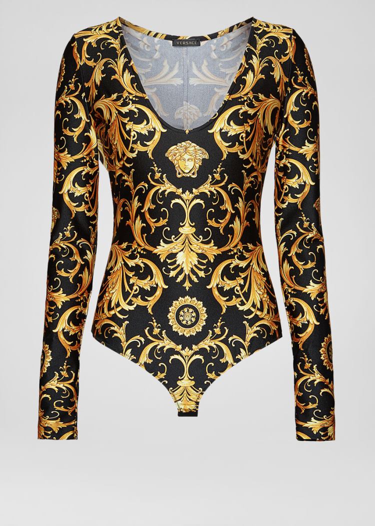 Versace V Barocco Print Bodysuit Αριστος γυναικεια Πολύχρωμο | KBKPHI5
