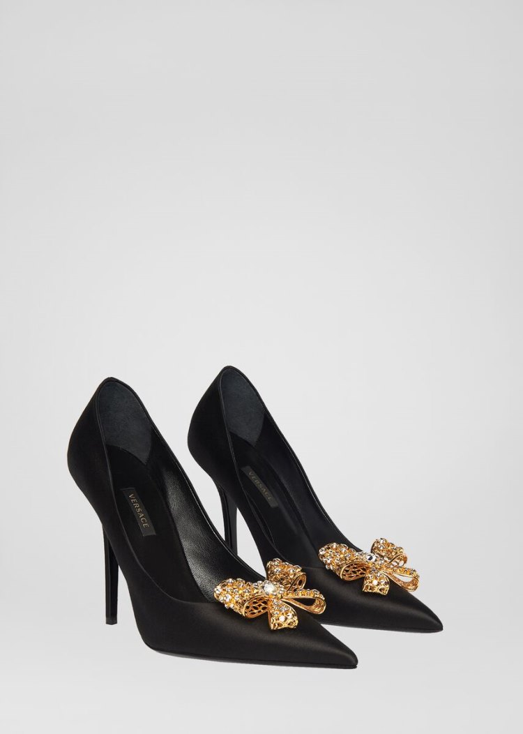 Versace V-Bow Pumps γοβεσ γυναικεια μαυρα | 7FKST1X