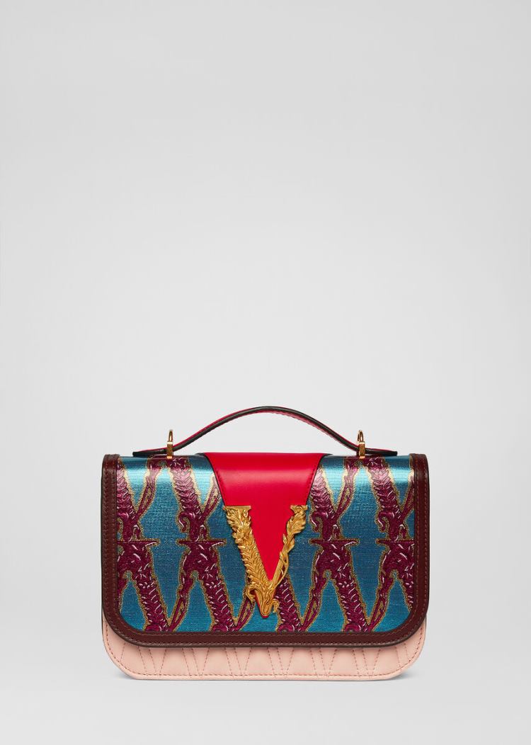 Versace V-Jacquard Virtus Shoulder Bag Virtus Bag γυναικεια Πολύχρωμο | ZB8ALS4