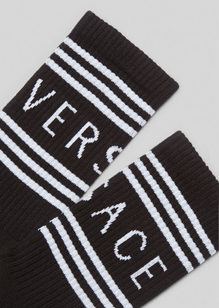 Versace Vintage Logo Socks καλτσεσ γυναικεια μαυρα | XQ2T88S