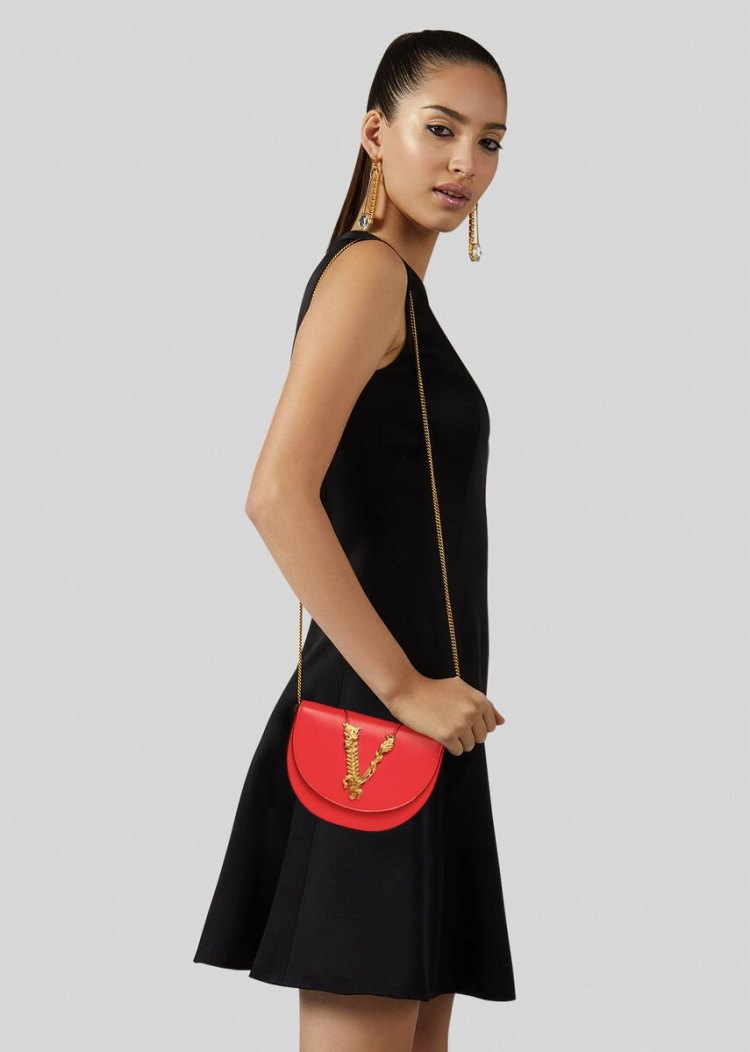 Versace Virtus Belt Bag Τσαντα Μεσησ γυναικεια κοκκινα | DXVS65H