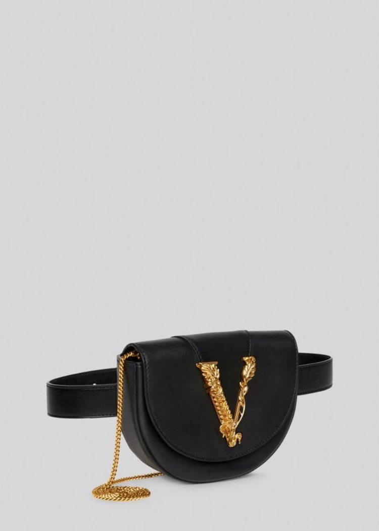 Versace Virtus Belt Bag Τσαντα Μεσησ γυναικεια μαυρα | PYVARXQ